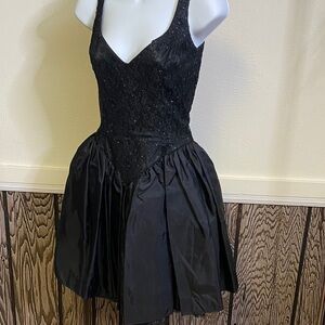 Gunne Sax Elegant Black Mini Dress